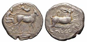 Sicilia, Messana, Tetradracma, 461-396 a.C., ... 