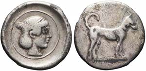 Sicilia, Segesta, Didracma, 440-416 a.C., Ag ... 