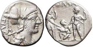 Roma, Ti. Veturius, Denario, 137 a.C., Ag ... 