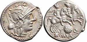 Roma, T. Quinctius Flamininus, Denario, 126 ... 