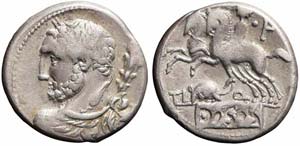 Roma, Ti. Quinctius, Denario, 112-111 a.C., ... 