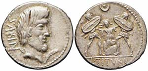 Roma, L. Titurius Sabinus, Denario, 89 a.C., ... 
