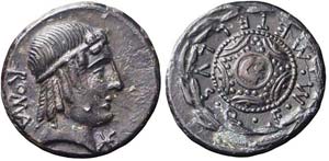 Roma, Q. Caecilius Metellus Pius, Denario, ... 