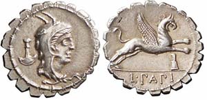 Roma, L. Papius, Denario, 79 a.C., Ag (3,87g ... 