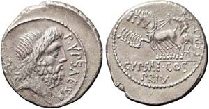 Roma, P. Plautius Hypsaeus, Denario, 60 ... 