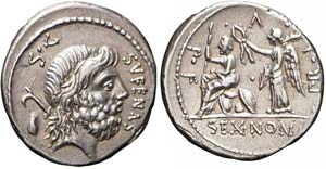 Roma, M. Nonius Sufenas, Denario, 59 a.C., ... 