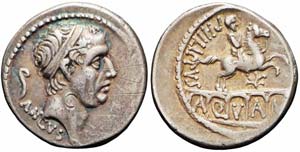 Roma, L. Marcius Philippus, Denario, 56 ... 