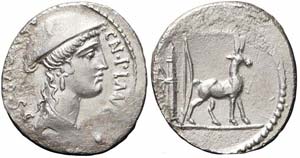 Roma, Cn. Plancius, Denario, 55 a.C., Ag ... 