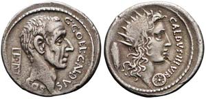 Roma, C. Coelius Caldus, Denario, 51 a.C., ... 