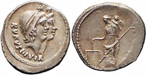 Roma, Mn. Cordius Rufus, Denario, 46 a.C., ... 