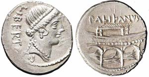 Roma, L. Lollius Palicanus, Denario, 45 ... 