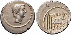 Roma, L. Livineius Regulus, Denario, 42 ... 