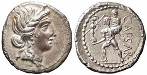 Africa, C. Iulius Caesar, Denario, 47-46 ... 