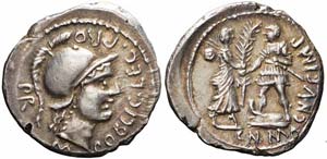 Spagna, Cn. Pompeius, Denario, 46-45 a.C., ... 
