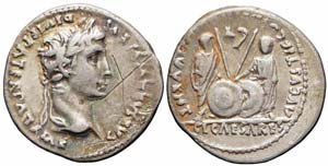 Lione, Augusto, Denario, 2 a.C. – 4 d.C., ... 