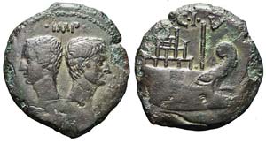 Vienne, Augusto, Dupondio, 36 a.C., AE ... 