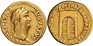 Roma, Nerone, Aureo, 64-65, Au (7,23g x ... 