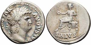 Roma, Nerone, Denario, 65-66, Ag (3,46g x ... 