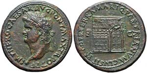 Lione, Nerone, Sesterzio, 66, AE (25,61g x ... 