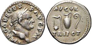 Roma, Vespasiano, Denario, 71, Ag (3,66g x ... 