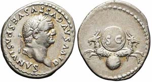 Roma, Vespasiano, Denario, 80-81, Ag (3,46g ... 