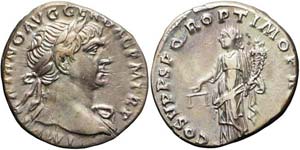 Roma, Traiano, Denario, 103-111, Ag (3,48g x ... 