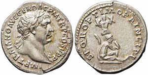 Roma, Traiano, Denario, 103-111, Ag (3,36g x ... 