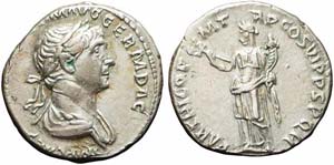 Roma, Traiano, Denario, 112-117, Ag (3,61g x ... 