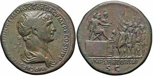 Roma, Traiano, Sesterzio, 115-116, AE ... 
