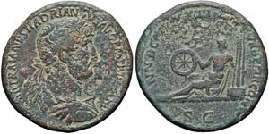 Roma, Adriano, Sesterzio, 121, AE (27,20g x ... 