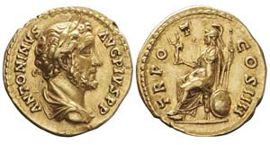 Roma, Antonino Pio, Aureo, 145-161, Au ... 