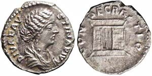 Roma, Faustina II, Denario, 176-180, Ag ... 