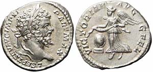 Roma, Settimio Severo, Denario, 198-202, Ag ... 