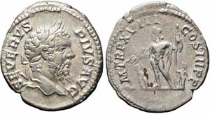 Roma, Settimio Severo, Denario, 210, Ag ... 