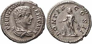Roma, Geta, Denario, 208-209, Ag (3,60g x ... 