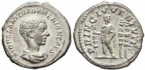 Roma, Diadumeniano, Denario, 217-218, Ag ... 
