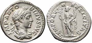 Roma, Elagabalo, Denario, 219-220, Ag (2,84g ... 