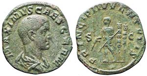 Roma, Massimo, Sesterzio, 236-237, AE ... 
