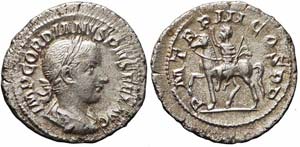 Roma, Gordiano III, Denario, 240, Ag (3,03g ... 