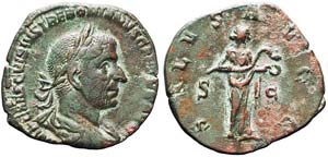 Roma, Treboniano Gallo, Sesterzio, 251-253, ... 