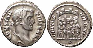 Roma, Costanzo Cloro, Argenteo, 295-297, Ag ... 