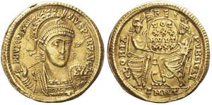 Nicomedia, Costanzo II, Solido, 351-355, Au ... 
