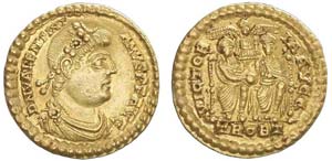 Treviri, Valentiniano I, Solido, 367-375, Au ... 