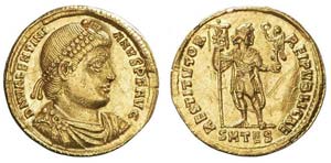Thessalonica, Valentiniano I, Solido, 364, ... 
