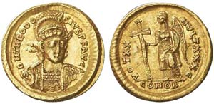 Costantinopoli, Teodosio II, Solido, ... 