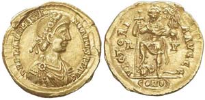 Ravenna, Valentiniano III, Solido, 430-445, ... 
