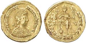 Ravenna, Valentiniano III, Solido, 430-445, ... 
