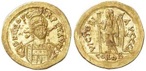 Costantinopoli, Leone I, Solido, 462-466, Au ... 