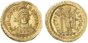 Costantinopoli, Leone I, Solido, 462-468, Au ... 