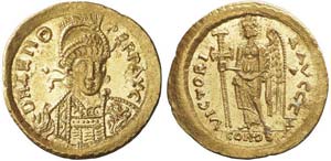 Costantinopoli, Zeno, Solido, 474-475, Au ... 
